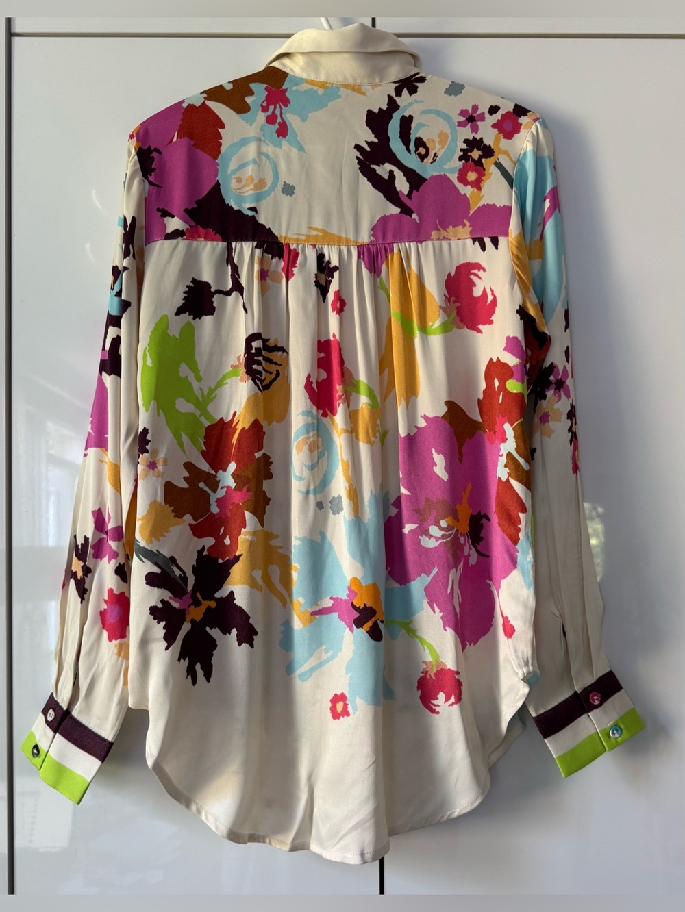 NWT Size XS - Conditions Apply Blooming Long-Sleeve Collared Blouse (US$ 118) - Picture 10 of 16